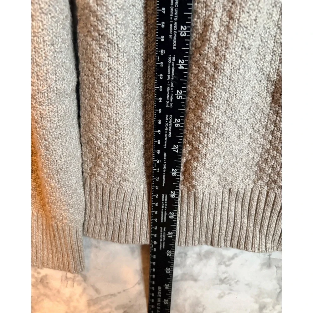 Banana Republic‎ Men Beige Textured Knit Mock Neck Button Pullover Sweater L NWT - Picture 3 of 6